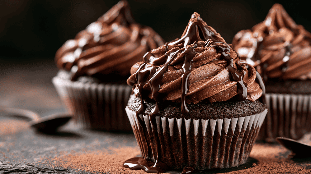 lactosevrije chocolade cupcakes